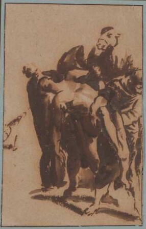 Die Bergung des Leichnams des heiligen Markus (nach einer Figurengruppe in dem Gemälde Tintorettos, heute in Venedig, Accademia)