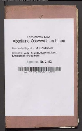 Erblasser: Horstmann, Johann Georg: