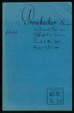 Sußmann Grombacher (1871-1922)