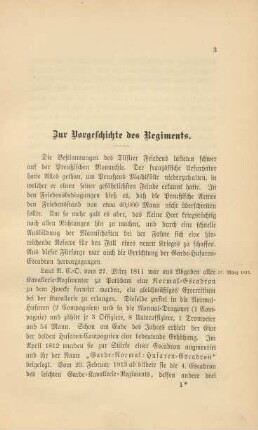 Zur Vorgeschichte des Regiments