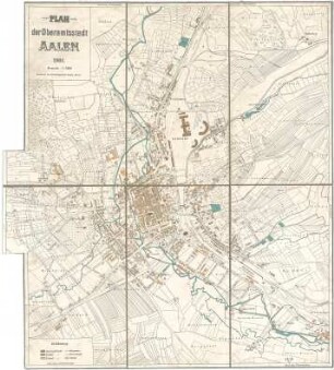 Fischer, Theodor; Aalen (Baden-Württemberg); Baulinienplan - Stadtplan