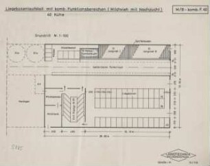 Liegeboxenlaufstall mit komb. Funktionsbereichen (Milchvieh mit Nachzucht) 40 Kühe
