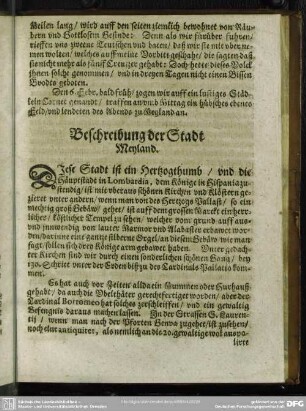 Beschreibung der Stadt Meyland