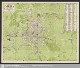 Karte : Pharus-Plan Plauen i. V.