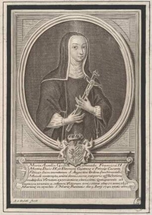 Bildnis Maria Aurelia Cecilia Caracciolo, Augustiner-Nonne, verstorben 1740 im Alter von 18 Jahren