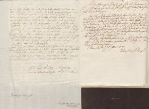 Johann Sebastian Clais an Karoline Luise von Baden (Rastatt)