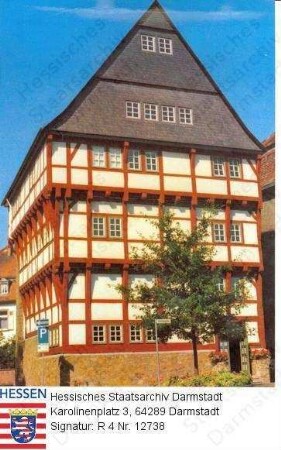 Gießen, Burgmannenhaus (erbaut 1350), dann stadtgeschichtliches Museum / Außenansicht