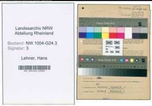 Entnazifizierung Hans Lehner , geb. 06.05.1913 (Vorarbeiter)