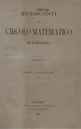 1: Rendiconti del Circolo Matematico di Palermo