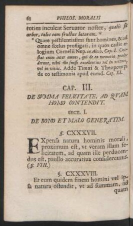 Cap. III. De Summa Felicitate, Ad Quam Homo Contendit