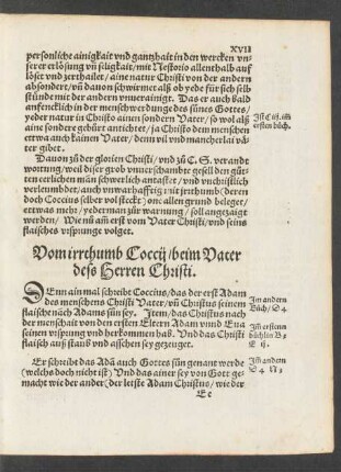 Vom irrthumb Coccii/ beim Vater dess Herren Christi.