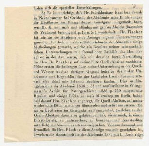Zoologische Notizen, Publikationsfrgament und Zeitungsausschnitt