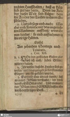 [Am zehenden Sontage nach Trinitatis]