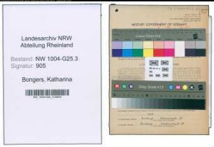 Entnazifizierung Katharina Bongers , geb. 08.01.1891 (Kauffrau)
