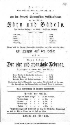 Der vier und zwanzigste Februar