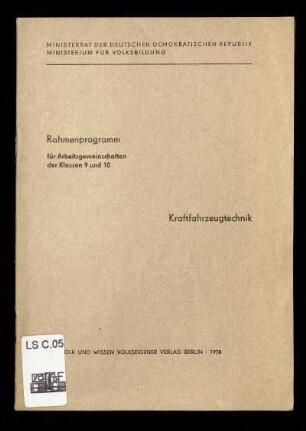 Kraftfahrzeugtechnik