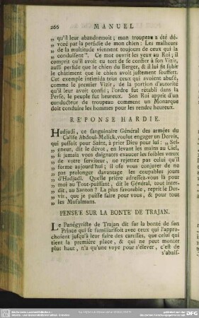 Pensée Sur La Bonté De Trajan