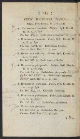 CXCIV. Hylesinus. Bastkäfer.
