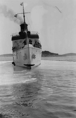 Dampfschiff : Dampfschiff in der Adria.