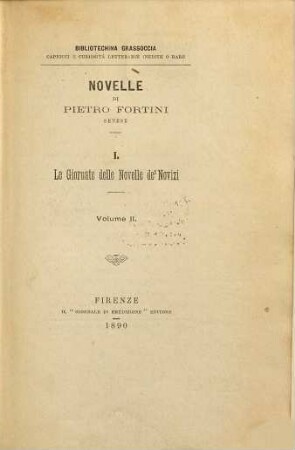 Novelle, 1,2. Le giornate delle novelle de' novizi ; 2