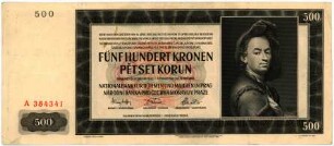 Geldschein, 500 Koruna, 24.2.1942