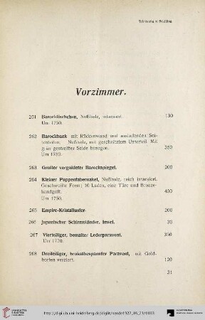 Vorzimmer (Nr. 261-277a)