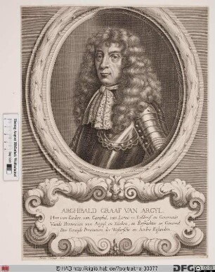 Bildnis Archibald Campbell, 1663 9. Earl of Argyll (bis 1663 Marquess of Lorne)