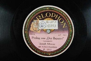 Prolog aus "Der Bajazzo" / Leoncavallo