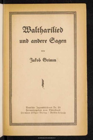 Waltharilied und andere Sagen