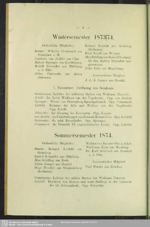Wintersemester 1873/74