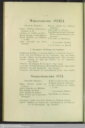 Wintersemester 1873/74