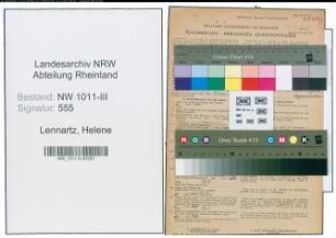 Entnazifizierung Helene Lennartz , geb. 03.01.1913 ()