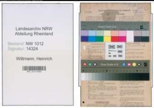 Entnazifizierung Heinrich Wittmann , geb. 12.01.1905 (Stadtsekretaer)