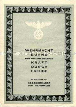 Programm einer Theaterveranstaltung der NS-Gemeinschaft "Kraft durch Freude" im besetzten Frankreich