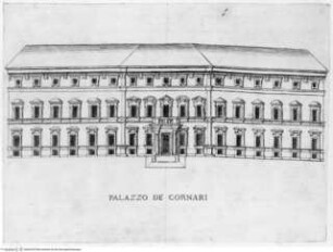 Palazzi diversi nel'alma città di Roma, et altre, Taf. 8: "Palazzo de Cornari", Fassade