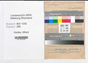 Entnazifizierung Alfred Hartke , geb. 03.12.1889 (Steiger)