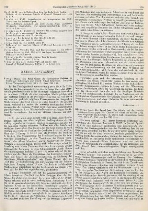 190-191 [Rezension] Blinzler, Josef, Der Prozess Jesu