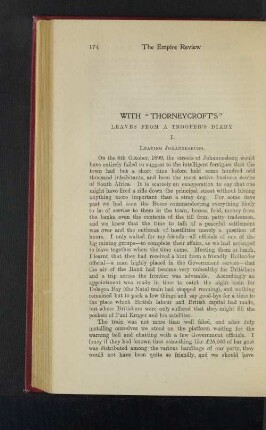 With "Thorneycroft's". Leaves from a Trooper's Diary.