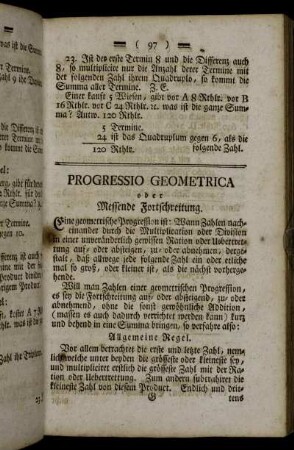 Progressio Geometrica