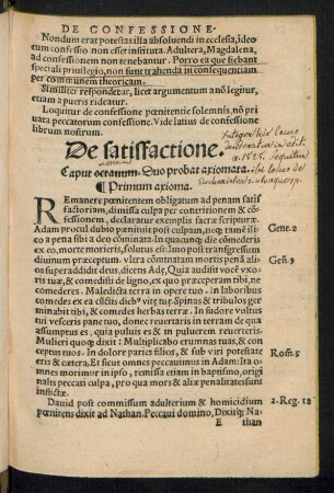 De satisfactione. Caput octavum.