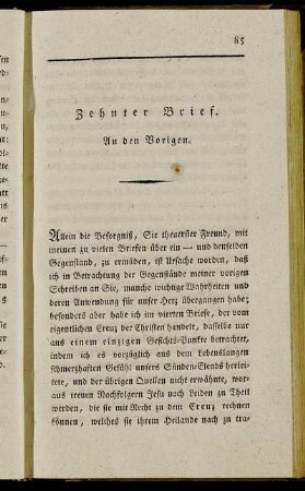 Zehnter Brief. An den Vorigen.