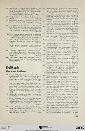 Delftsch: Blauw en Gekleurd (Nr. 707-752)