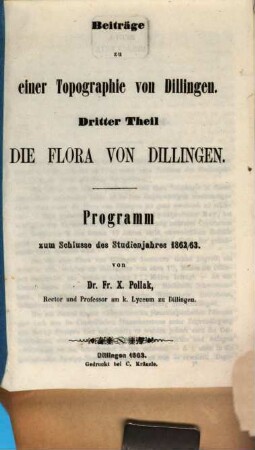 Programm : zum Schlusse des Studienjahres .... 1862/63 (1863)