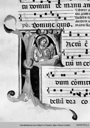 Initiale F mit dem Erzengel Michael - Proprium de tempore