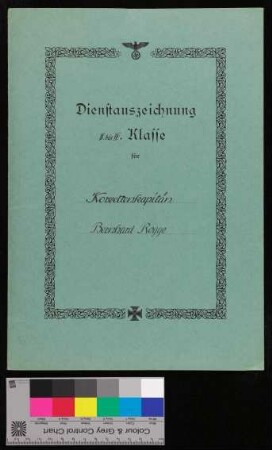 Urkunden für verliehende Auszeichnungen