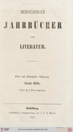 55,2: Heidelberger Jahrbücher der Literatur