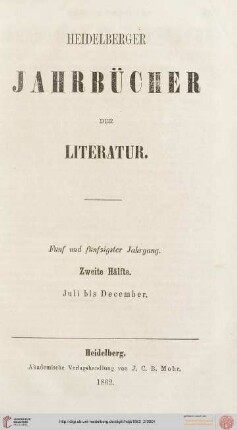 55,2: Heidelberger Jahrbücher der Literatur