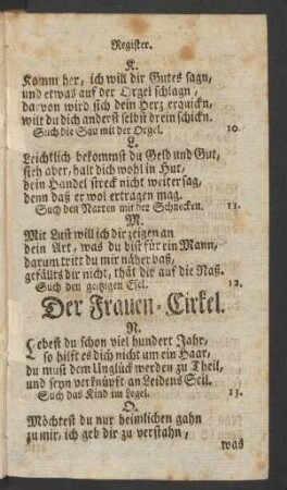 Der Frauen-Cirkel.