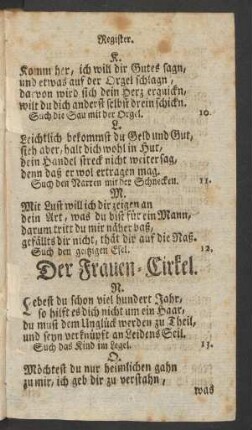 Der Frauen-Cirkel.