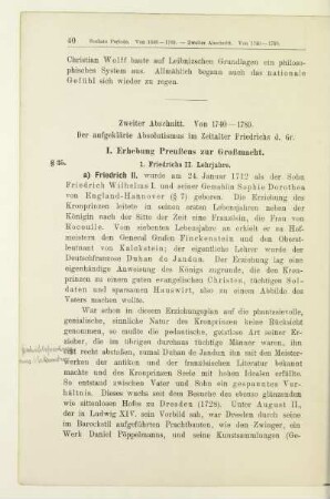 Zweiter Abschnitt. Von 1740-1789. Der aufgeklärte Absolutismus im Zeitalter Friedrichs d. Gr.